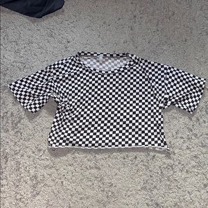 cropped racer t shirt